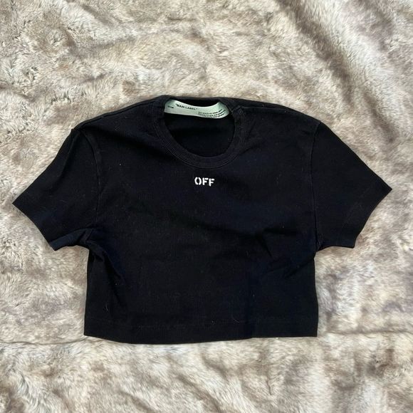 OFF-WHITE CROP TOP - Picture 1 of 5
